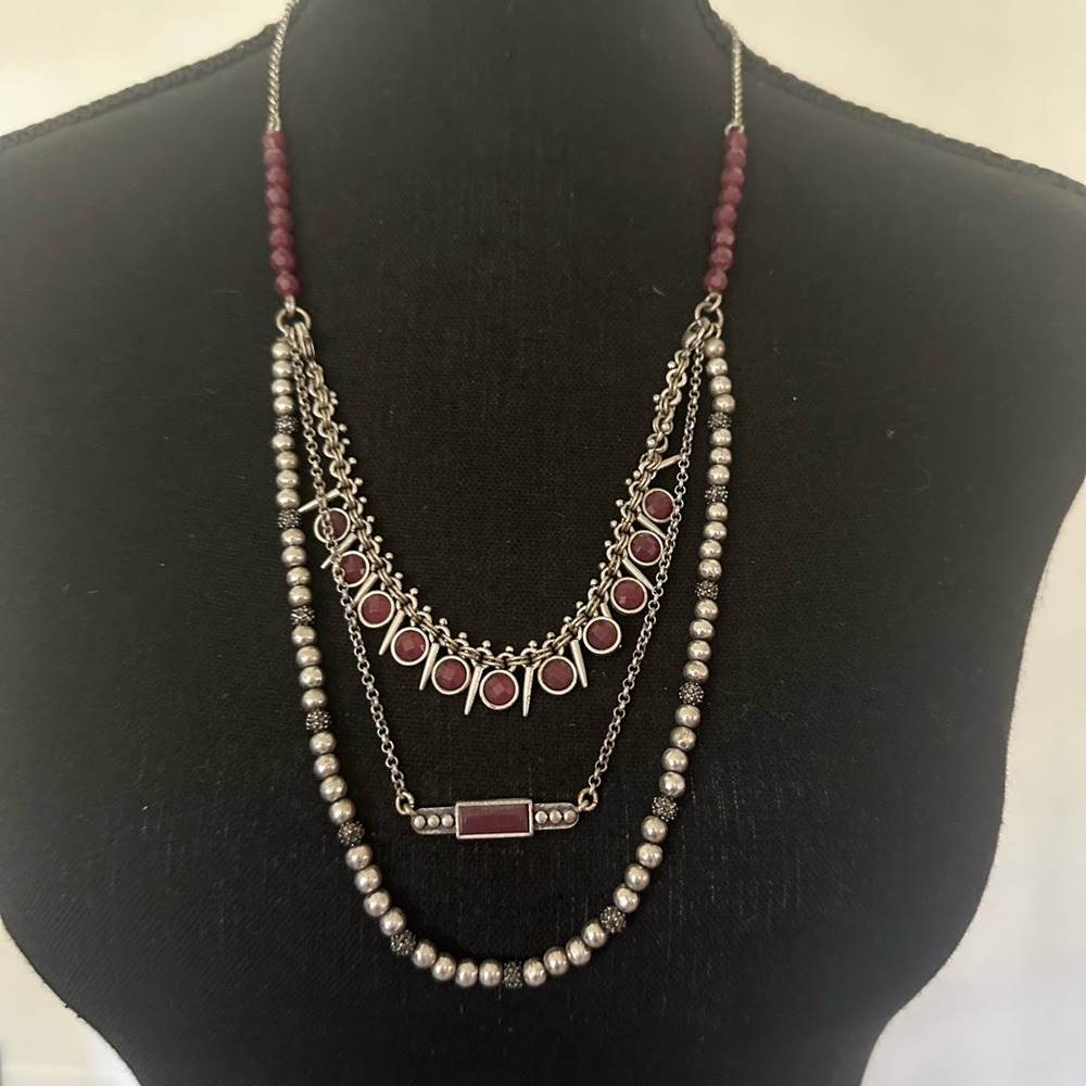 Lucky Brand Layered 3-Strand Necklace 24”